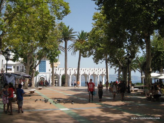 The Balcón de Europa in Nerja, Spain
