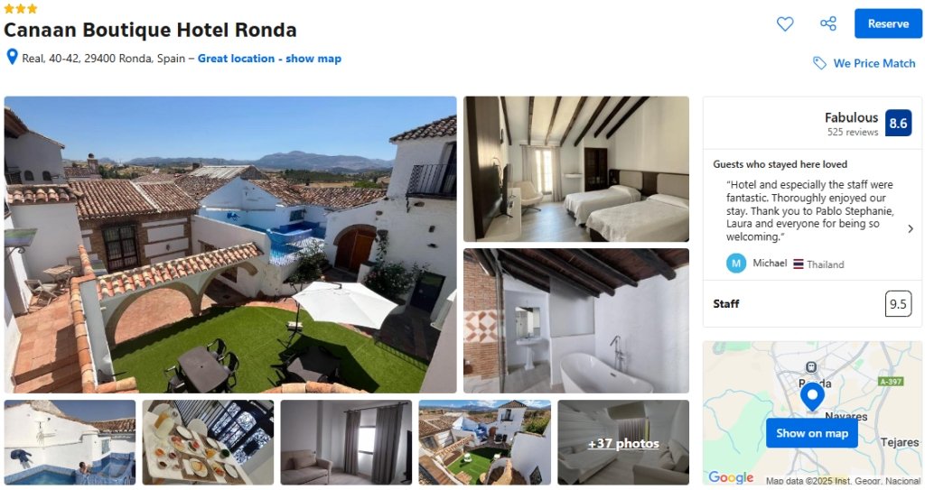 Hotel Boutique Caanan in Ronda