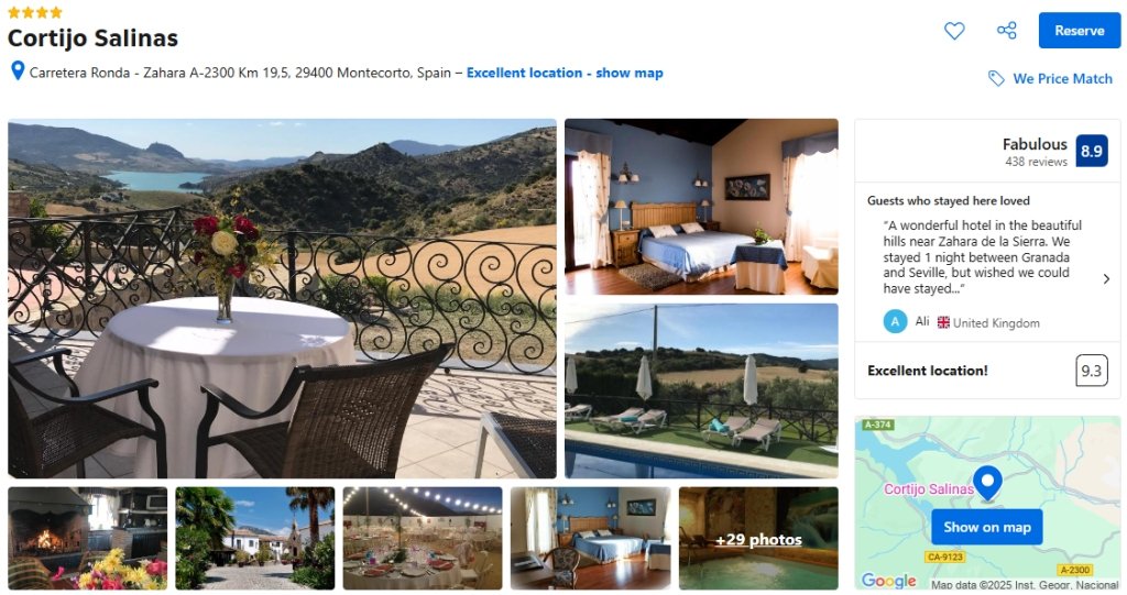 Hotel Cortijo Salinas in Montecorto