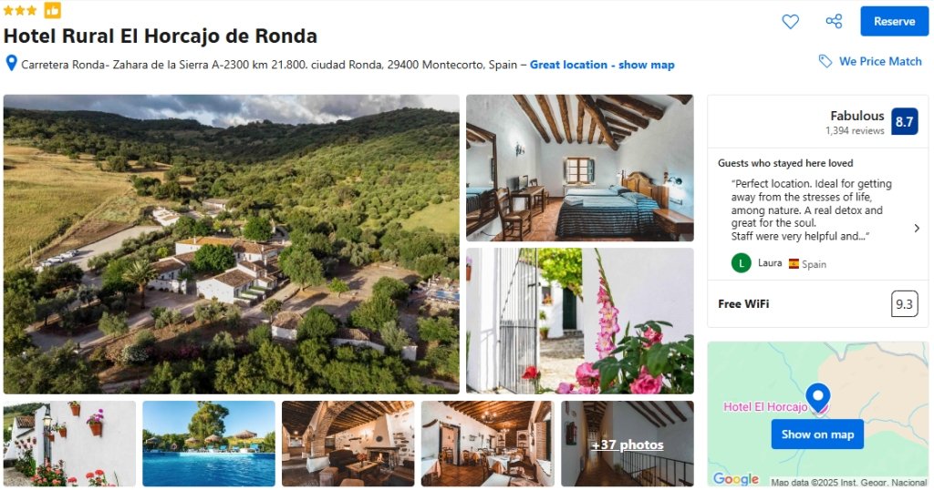 Hotel Horcajo in Montecorto