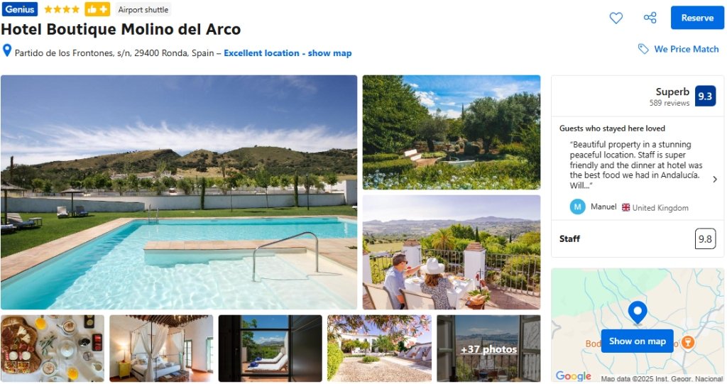 Hotel Molino del Arco-Ronda
