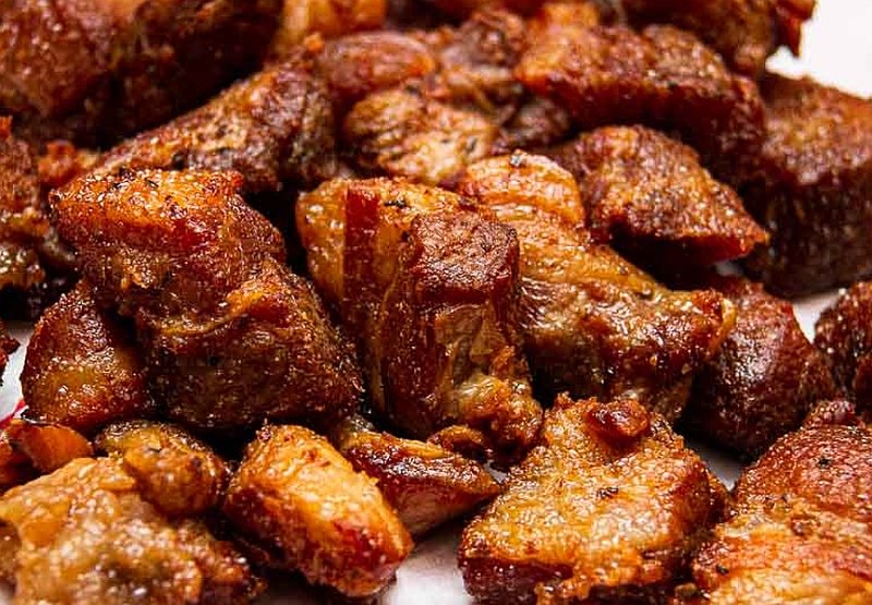 Chicharones or fried pork skin in Spain