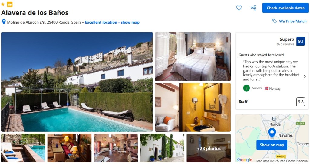 Alavera de los Baños Hotel in Ronda