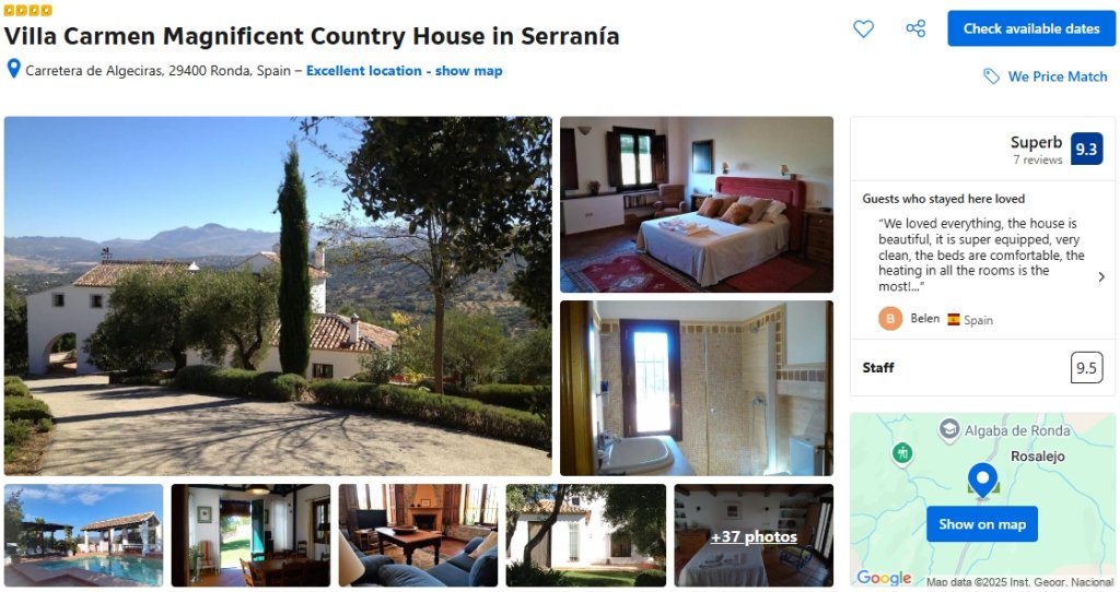 Villa Carmen Country House in Ronda