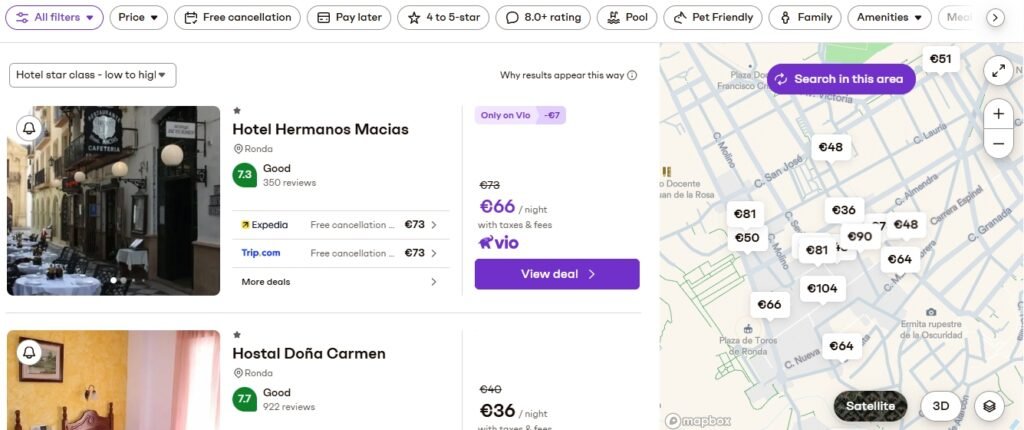 Vio Compare Hotel Prices in Ronda